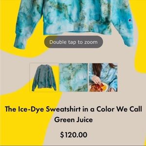 Champion Ice-Dye Sweatshirt - Blue and Green